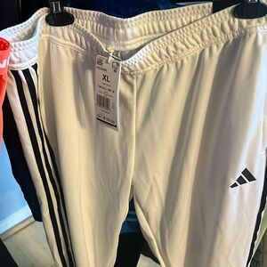 Adidas women’s XLT track pants in white with black trim $50 retail new with tags